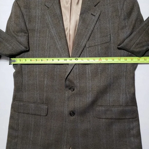 Ralph Lauren Mens 42R Lambswool 2 Button‎ Herringbone Sport Coat 36W 32L Pants - Picture 10 of 16